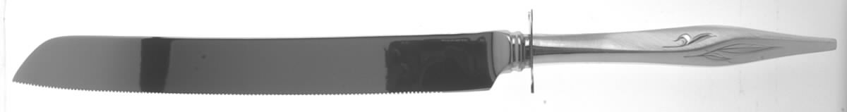 Dawn Mist (Sterling, Burnished, 1963) Cake Slicer with Stainless Blade by Wallace Silver-1