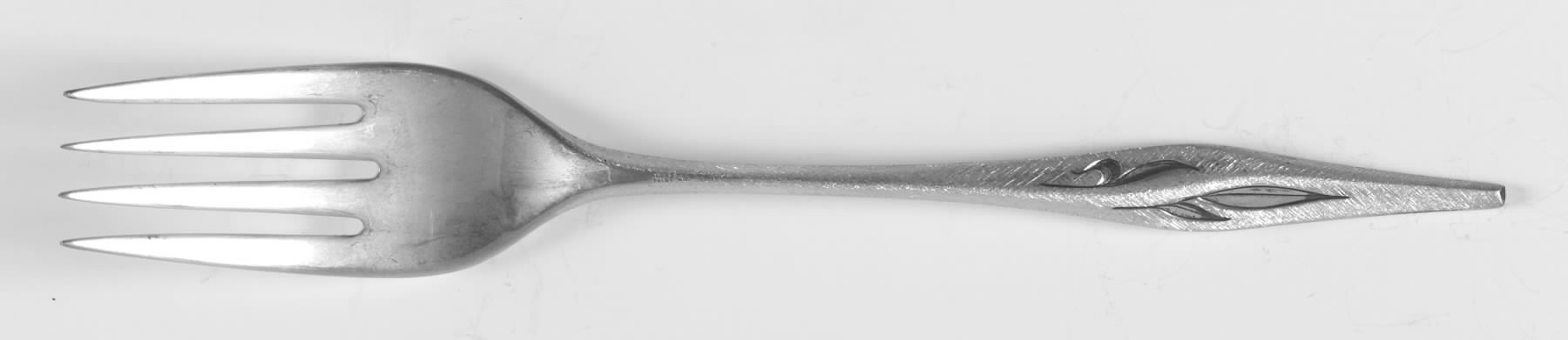 Dawn Mist (Sterling, Burnished, 1963) Individual Salad Fork by Wallace Silver-1