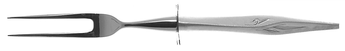Dawn Mist (Sterling, Burnished, 1963) Small Steak Carving Fork with Stainless Prongs by Wallace Silver-1