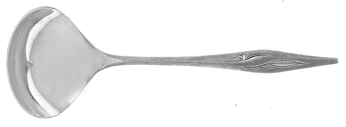 Dawn Mist (Sterling, Burnished, 1963) Solid Gravy Ladle by Wallace Silver-1