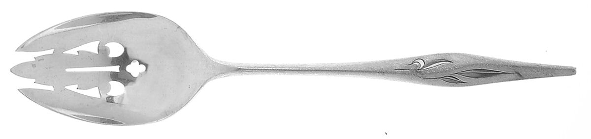 Dawn Mist (Sterling, Burnished, 1963) Pierced Tablespoon (Serving Spoon) by Wallace Silver-1