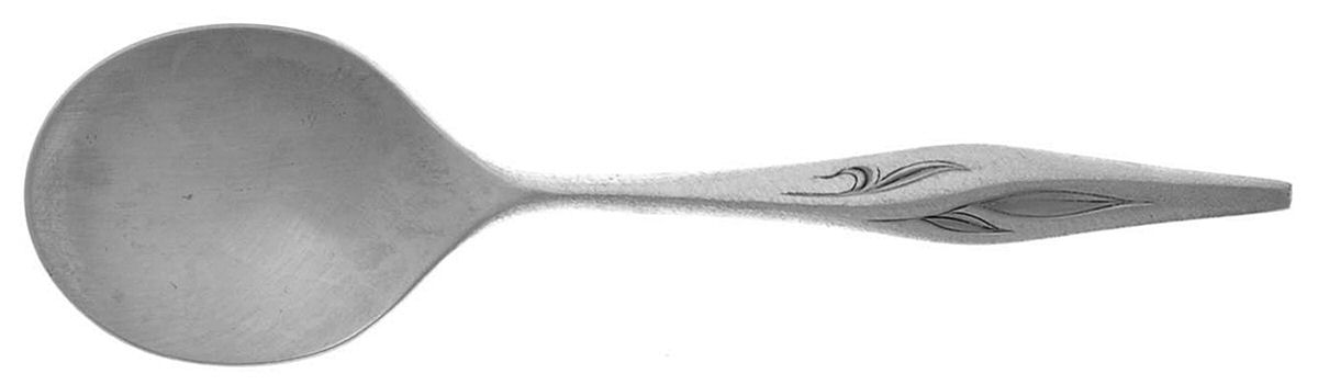 Dawn Mist (Sterling, Burnished, 1963) Straight Handle Baby Spoon by Wallace Silver-1