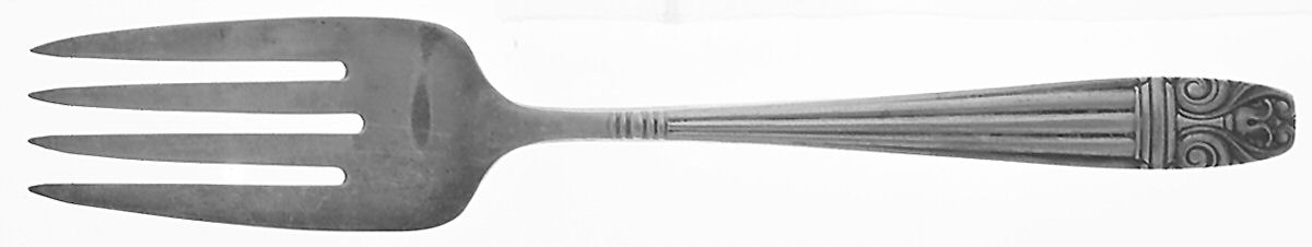 Danish Queen (Sears-Roebuck, Silverplate, 1944) Individual Salad Fork by Wallace Silver-1