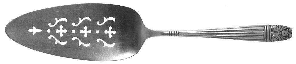 Danish Queen (Sears-Roebuck, Silverplate, 1944) Solid Pierced Pie Server by Wallace Silver-1
