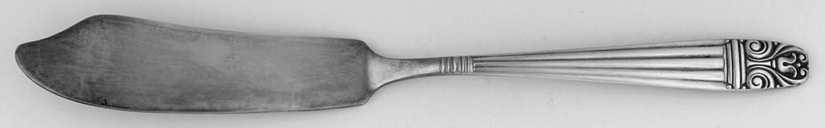 Danish Queen (Sears-Roebuck, Silverplate, 1944) Flat Handle Master Butter Knife by Wallace Silver-1