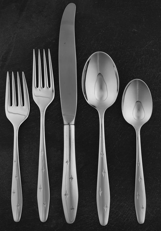 Dawn Star (Sterling, 1958) 5 Piece Place Size Setting by Wallace Silver-1