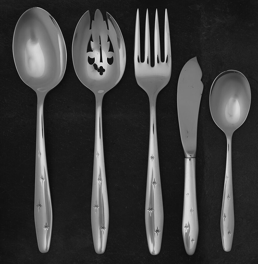 Dawn Star (Sterling, 1958) 5 Piece Hostess Set by Wallace Silver-1