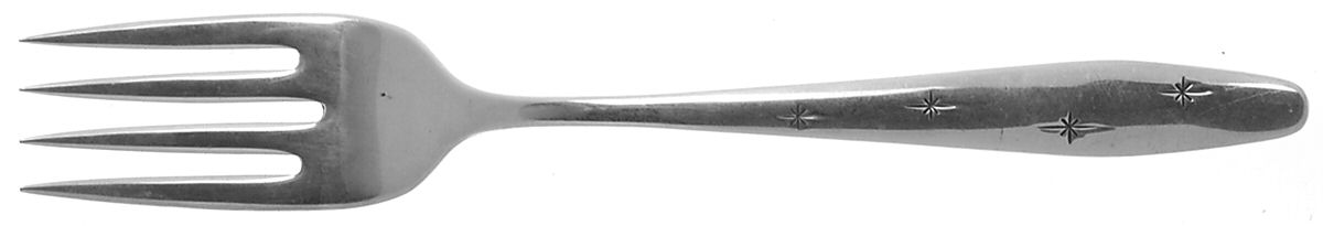 Dawn Star (Sterling, 1958) Medium Solid Cold Meat Serving Fork by Wallace Silver-1