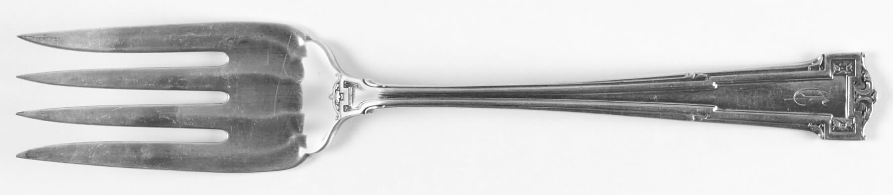 Dauphine (Sterling, 1916) Medium Solid Cold Meat Serving Fork by Wallace Silver-1