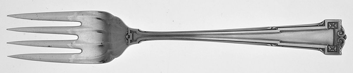 Dauphine (Sterling, 1916) Small Solid Cold Meat Serving Fork by Wallace Silver-1