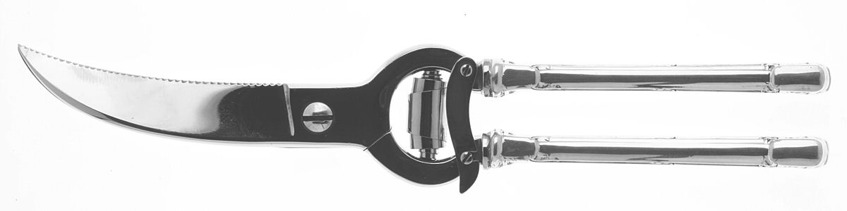 Dauphine (Sterling, 1916) Poultry Shears with Stainless Blades by Wallace Silver-1