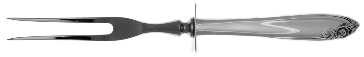 Debutante (Sterling, 1960) Lg Carving/Roast Fork-Stn Prong w/Sterling Guard by Wallace Silver-1