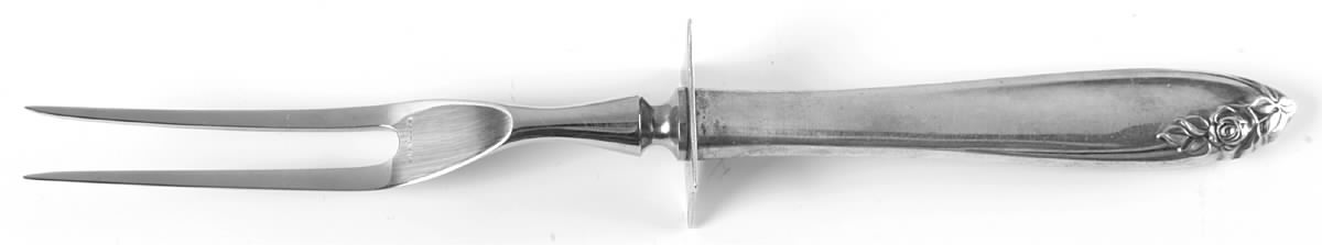 Debutante (Sterling, 1960) Large Stainless-Prong Roast Carving Fork by Wallace Silver-1