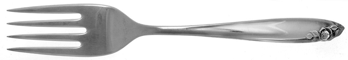 Debutante (Sterling, 1960) Medium Solid Cold Meat Serving Fork by Wallace Silver-1