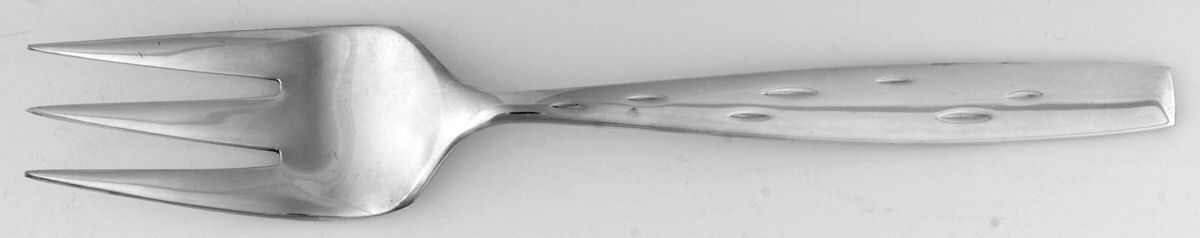 Discovery (Sterling, 1957) Medium Solid Cold Meat Serving Fork by Wallace Silver-1