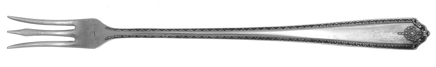 Dorothy Q (Silverplate, 1931) Long Handle Pickle/Olive Fork by Wallace Silver-1