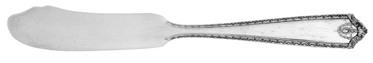 Dorothy Q (Silverplate, 1931) Flat Handle Butter Spreader by Wallace Silver-1