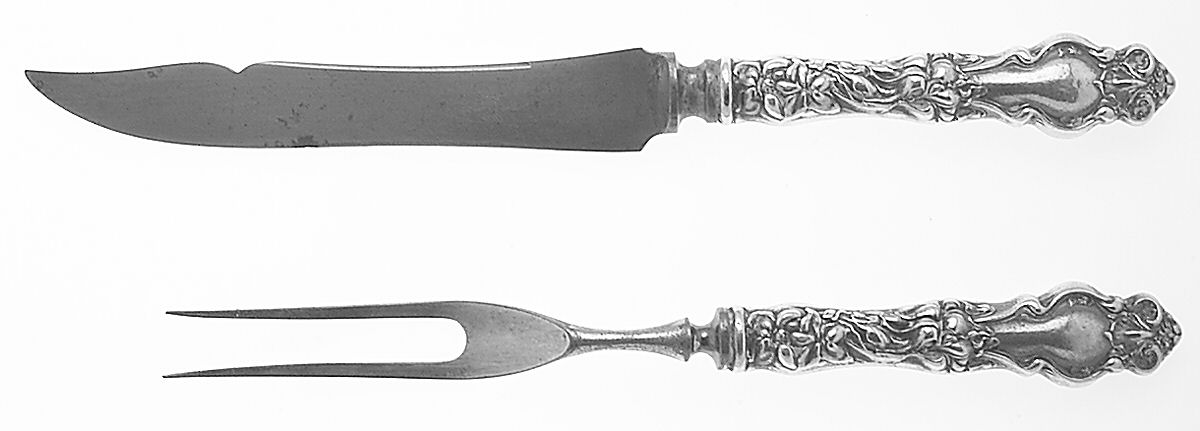 Eton (Sterling, 1903) Small Stainless Blade 2-Piece Steak Carving Set by Wallace Silver-1