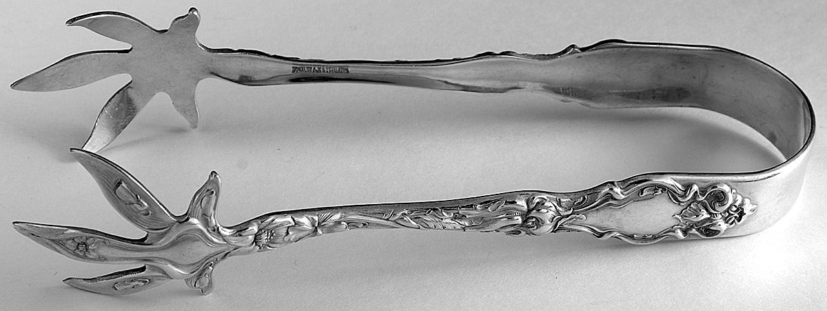Eton (Sterling, 1903) Large Ice Serving Tongs by Wallace Silver-1