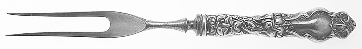 Eton (Sterling, 1903) Small Steak Carving Fork with Stainless Prongs by Wallace Silver-1