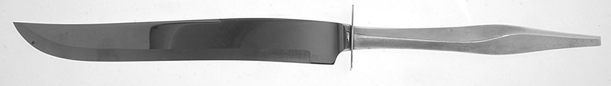 Evening Mist (Sterling, 1963) Large Carving/Roast Knife StnlBl w/Sterling Guard by Wallace Silver-1