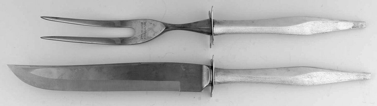 Evening Mist (Sterling, 1963) 2 Piece Small Carving Set W/ Sterling Guard by Wallace Silver-1