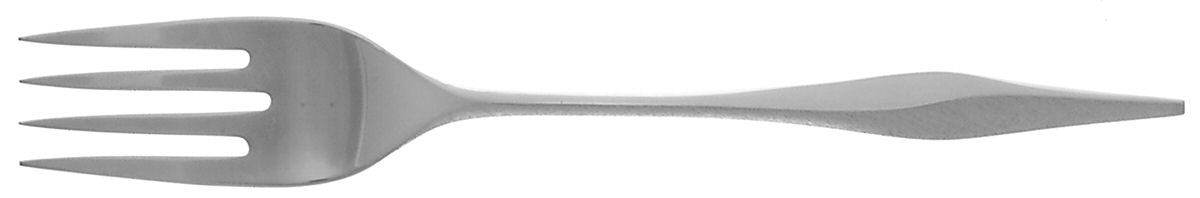 Evening Mist (Sterling, 1963) Large Solid Cold Meat Serving Fork by Wallace Silver-1