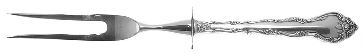 Feliciana (Sterling, 1969) Lg Carving/Roast Fork-Stn Prong w/Sterling Guard by Wallace Silver-1