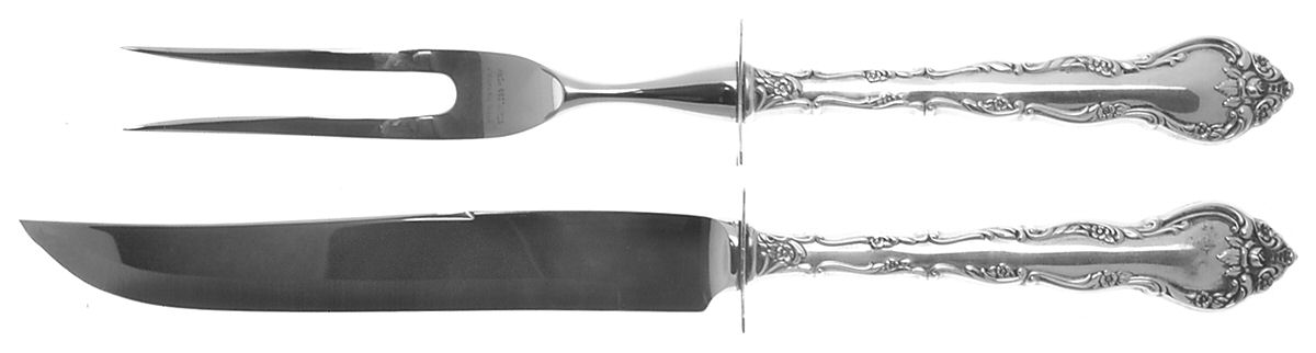 Feliciana (Sterling, 1969) (2 Pc)Carving Set-Lg Stnbl/Roast w/Sterling Guard by Wallace Silver-1