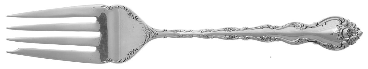 Feliciana (Sterling, 1969) Medium Solid Cold Meat Serving Fork by Wallace Silver-1