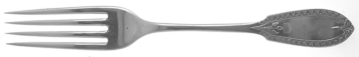 Figured Shell (Sterling, 1890) Fork by Wallace Silver-1