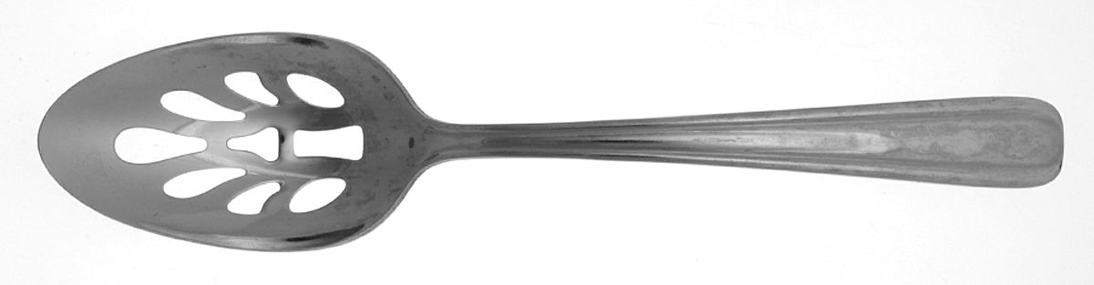 Fleetline (Stainless) Pierced Tablespoon (Serving Spoon) by Wallace Silver-1