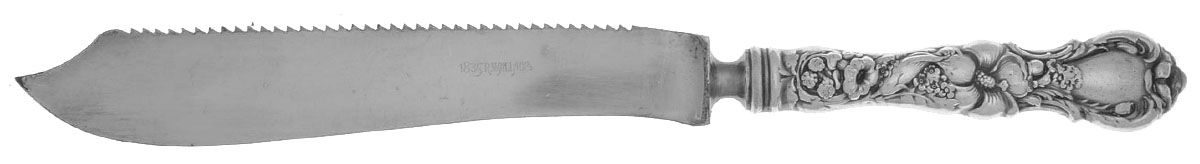 Floral (Silverplate, 1902) Bread Knife with Silverplate Blade by Wallace Silver-1
