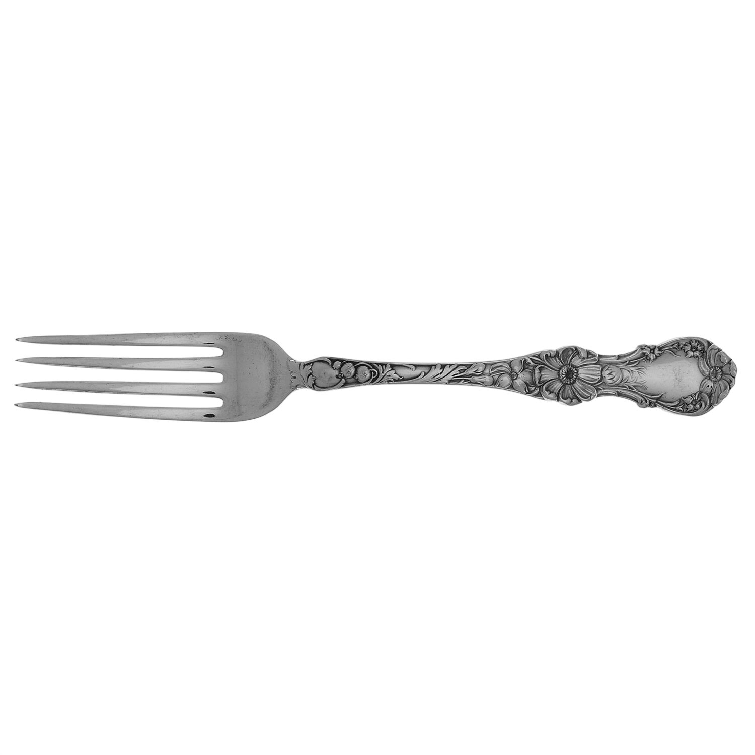 Floral (Silverplate, 1902, Monograms) Fork by Wallace Silver-1