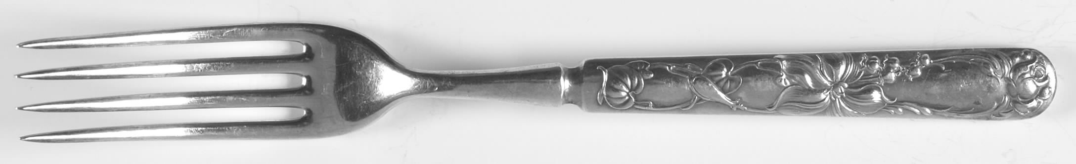 Floral (Silverplate, 1902) Indented Solid Handled Fork by Wallace Silver-1