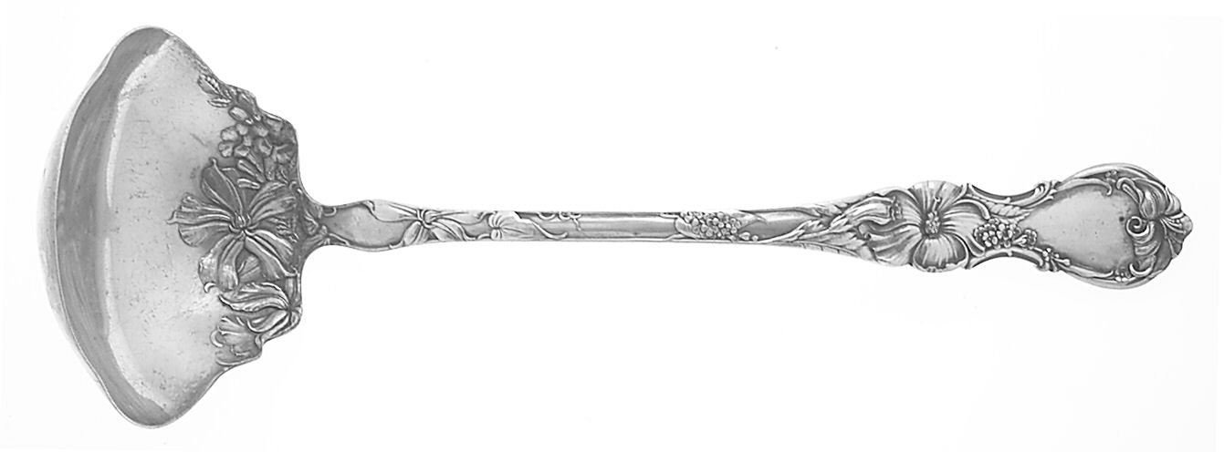 Floral (Silverplate, 1902) Solid Soup Ladle by Wallace Silver-1