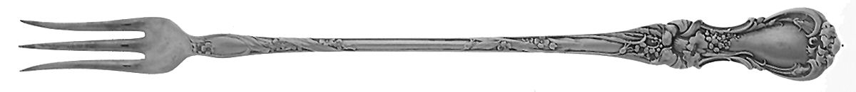 Floral (Silverplate, 1902) Long Handle Pickle/Olive Fork by Wallace Silver-1