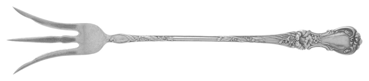 Floral (Silverplate, 1902) Large Lettuce Serving Fork by Wallace Silver-1