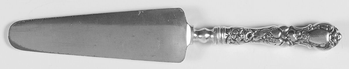 Floral (Silverplate, 1902) Cake Knife with Silverplate Blade by Wallace Silver-1