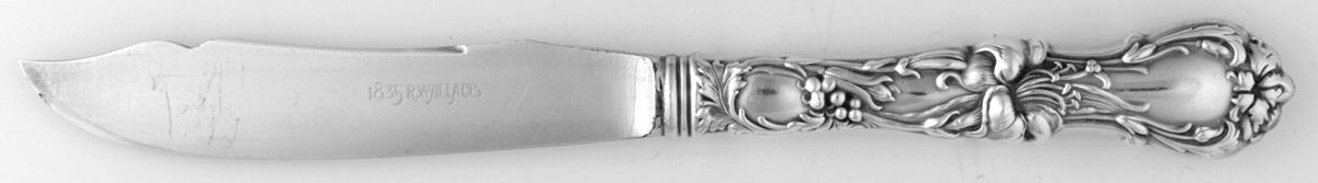 Floral (Silverplate, 1902) Individual Fruit Knife with Silverplate Blade by Wallace Silver-1
