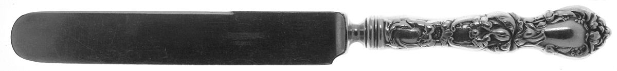 Floral (Silverplate, 1902) Old French Hollow Knife with Bolster by Wallace Silver-1