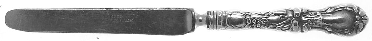 Floral (Silverplate, 1902) Hollow Handle Youth Knife by Wallace Silver-1