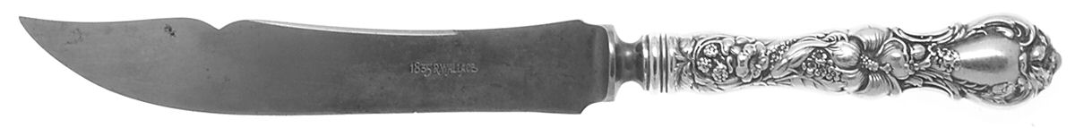 Floral (Silverplate, 1902) Small Steak Carving Knife with Stainless Blade by Wallace Silver-1