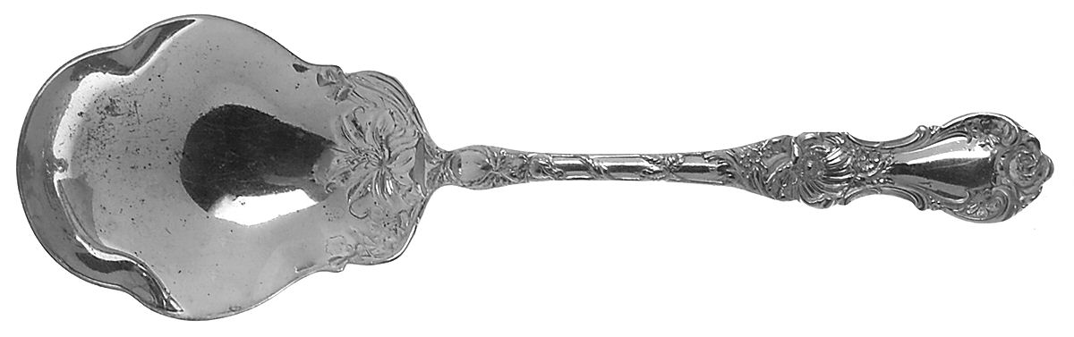 Floral (Silverplate, 1902) Solid Salad Serving Spoon by Wallace Silver-1
