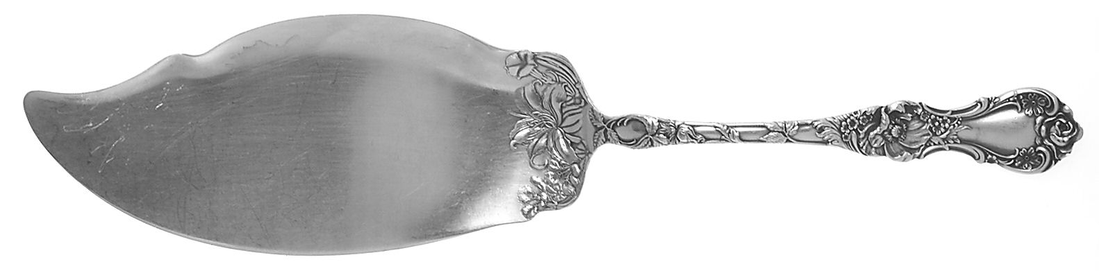 Floral (Silverplate, 1902) Large Solid Fish Serving Knife by Wallace Silver-1