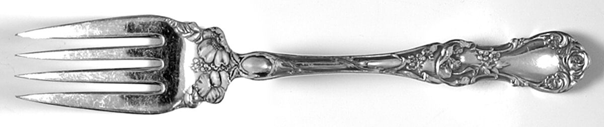 Floral (Silverplate, 1902) Individual Salad Fork by Wallace Silver-1