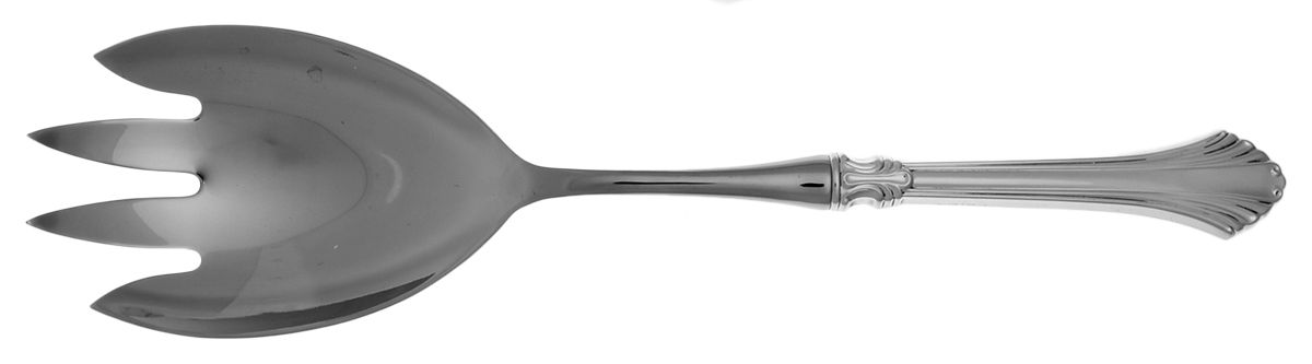 French Regency (Sterling, 1986) Salad Serving Fork with Stainless Prongs by Wallace Silver-1