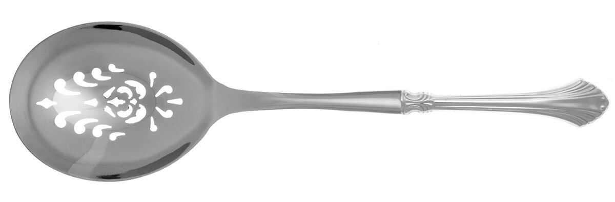 French Regency (Sterling, 1986) Casserole Spoon with Pierced Stainless Bowl HC by Wallace Silver-1