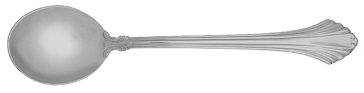 French Regency (Sterling, 1986) Round Bowl Soup Spoon (Cream Soup) HC by Wallace Silver-1