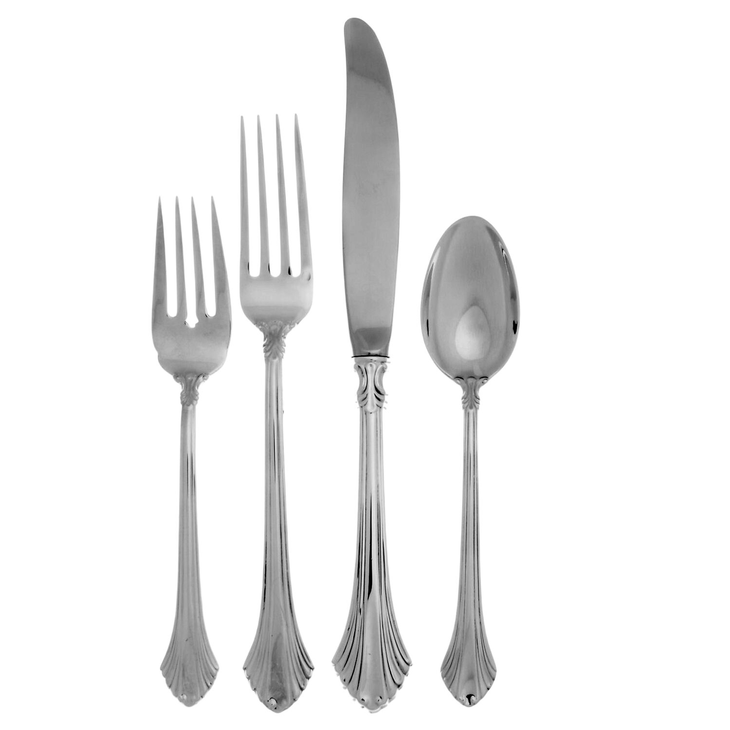 French Regency (Sterling, 1986) 32 Piece Estate Set by Wallace Silver-1